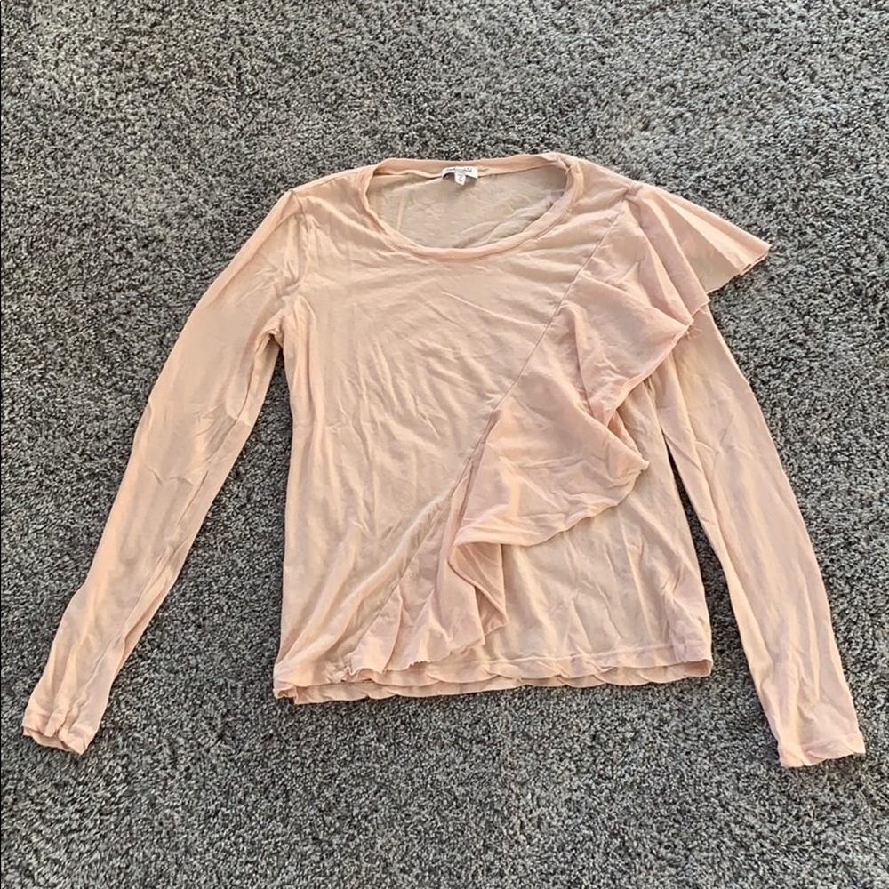 Pale Pink, Thin Cotton, Ruffle Top